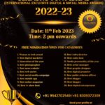 INTERNATIONAL EXCLUSIVE DIGITAL&SOCIAL MEDIA AWARDS(IEDSM)-2022-23